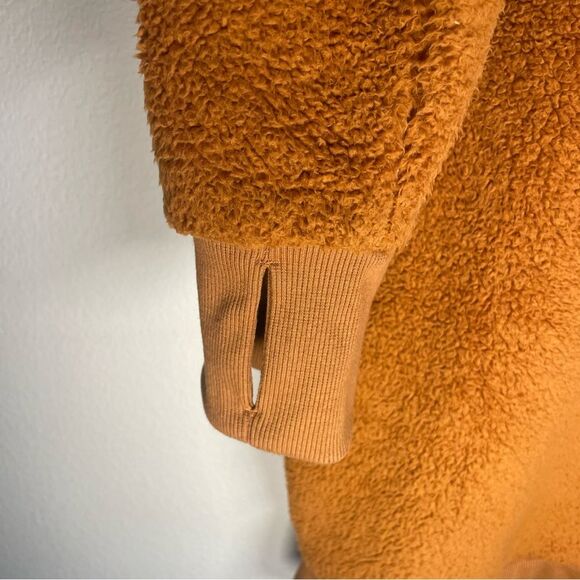 Athleta | Tugga Fleece Sweatshirt Hoodie cattail brown medium - Picture 4 of 10